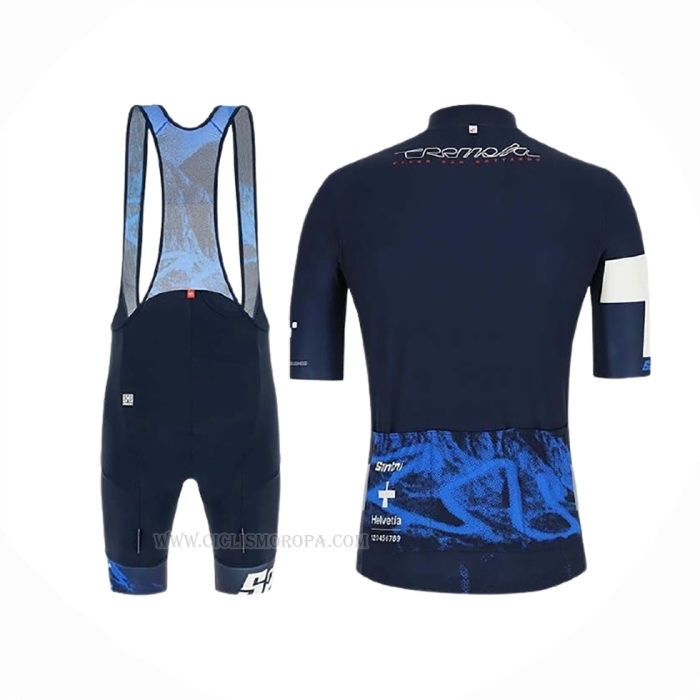 2019 Ropa Ciclismo Tour De Suisse Apagado Azul Blanco Mangas Corta y Culotte Corto